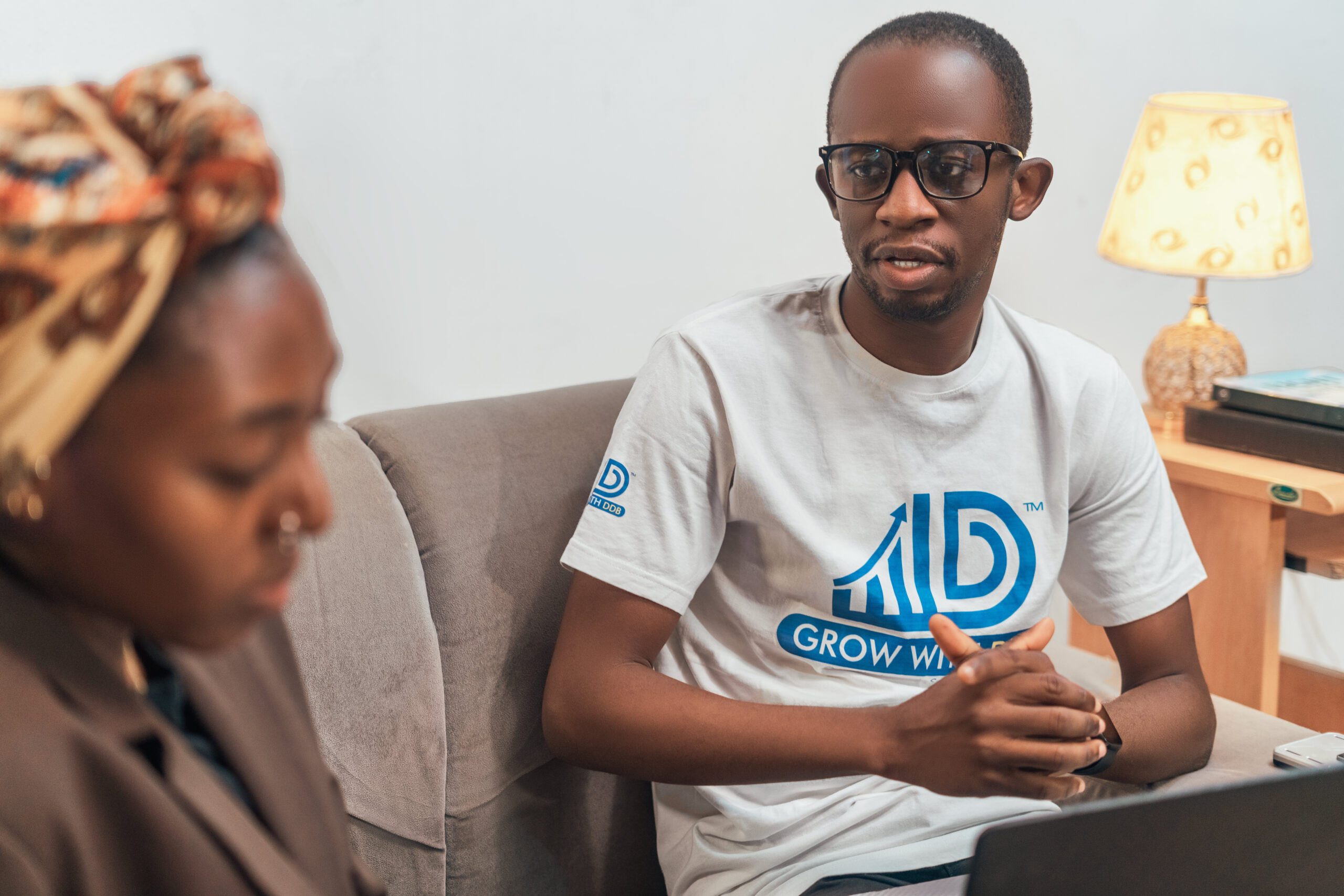 Daniel David Bdliya in a business discussion
